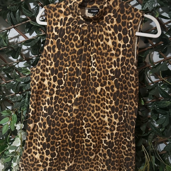 Express Other - Express Leopard Print Top in Brown and Black